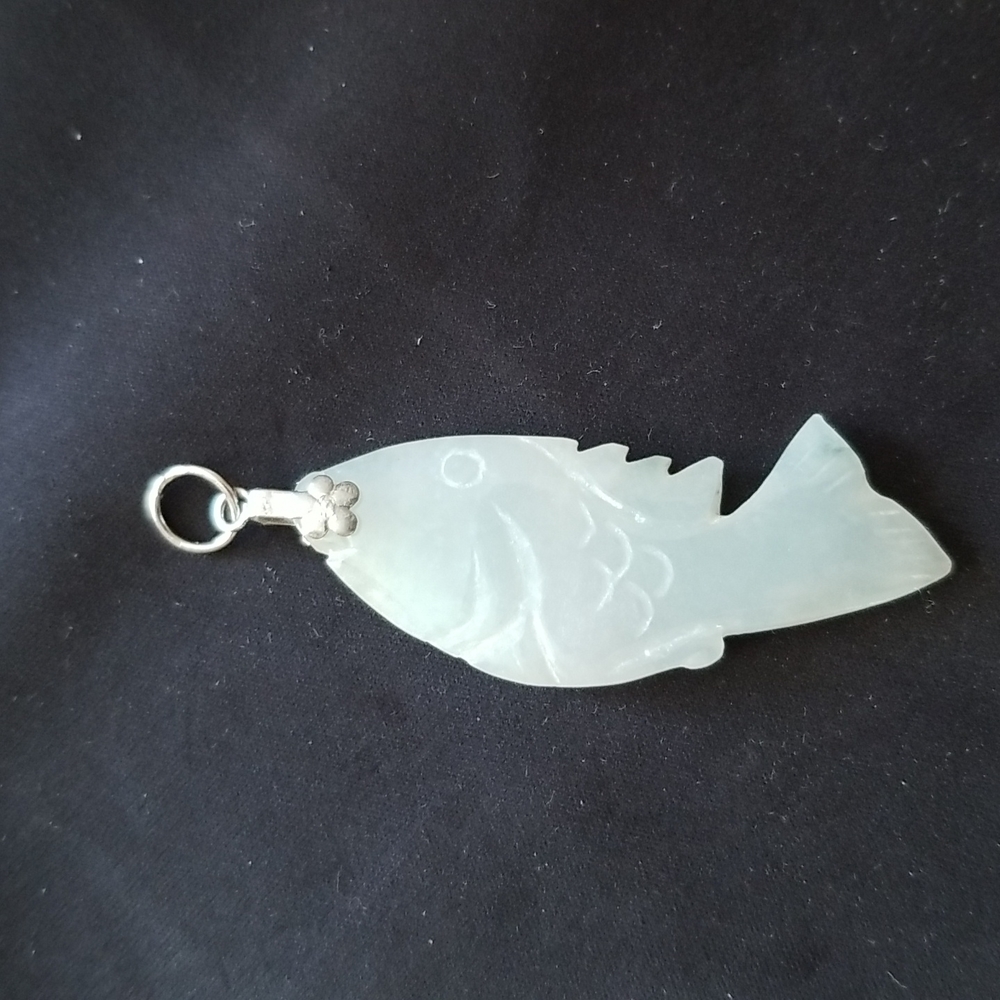 Vintage Jade Fish Pendant